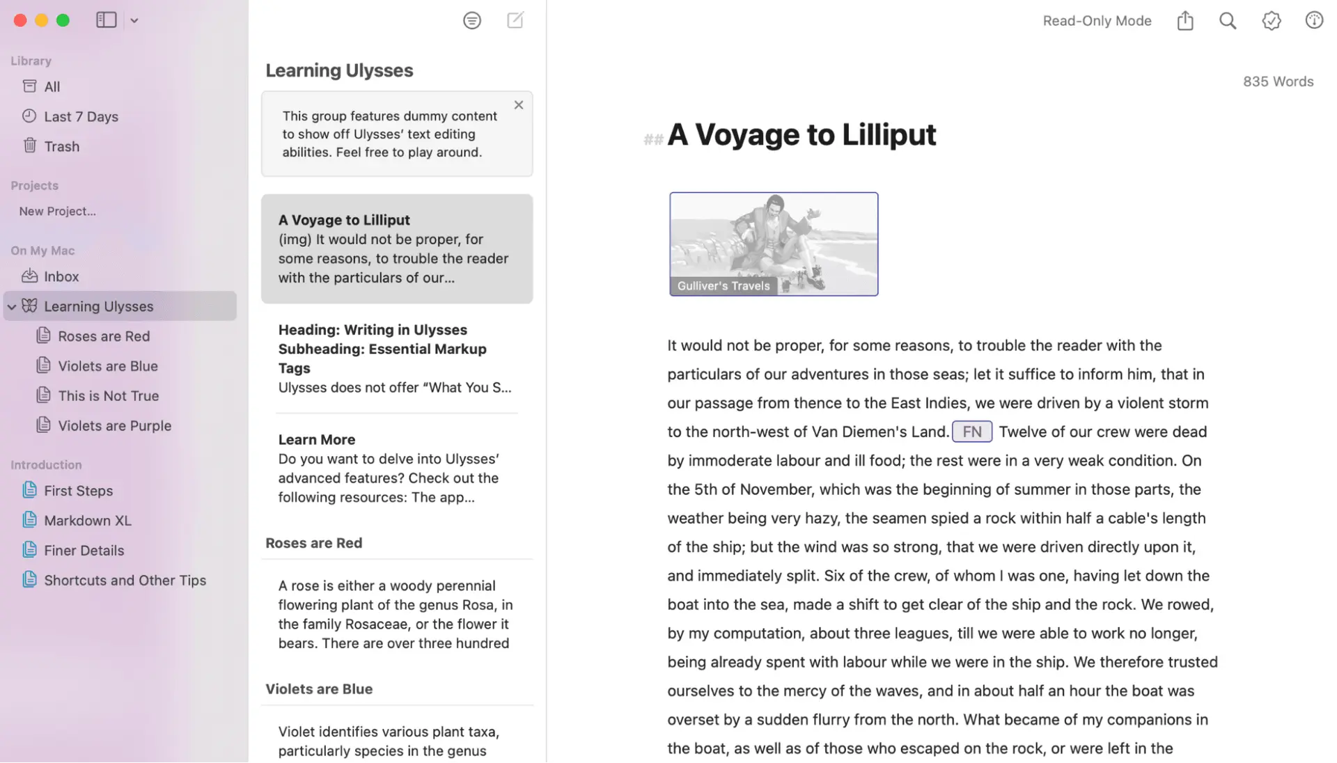 Top writing tools: Ulysses