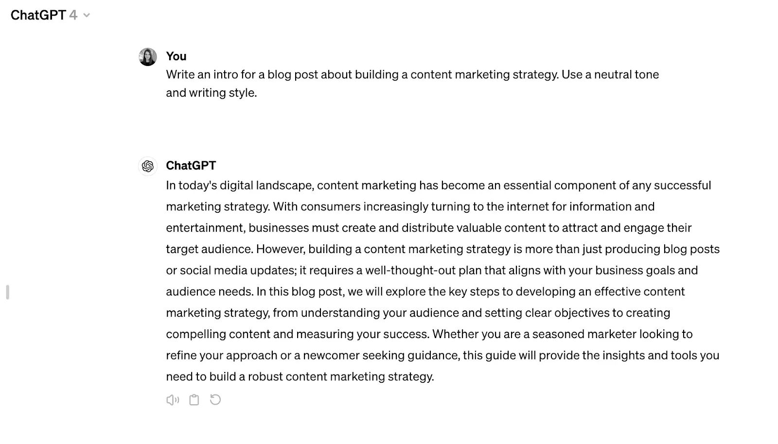 ChatGPT writing quality