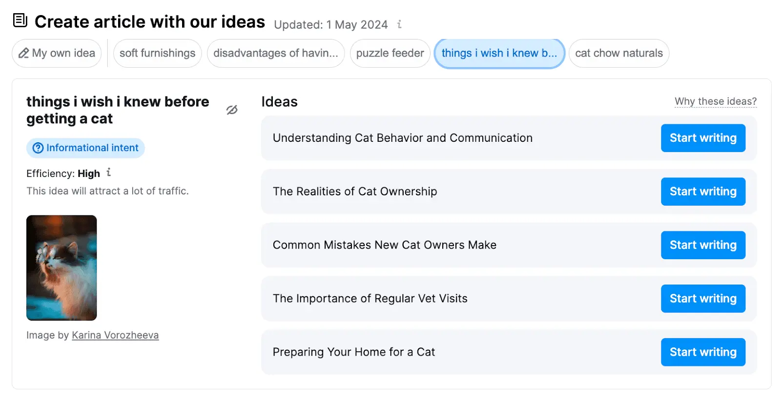 ContentShake AI for generating content ideas
