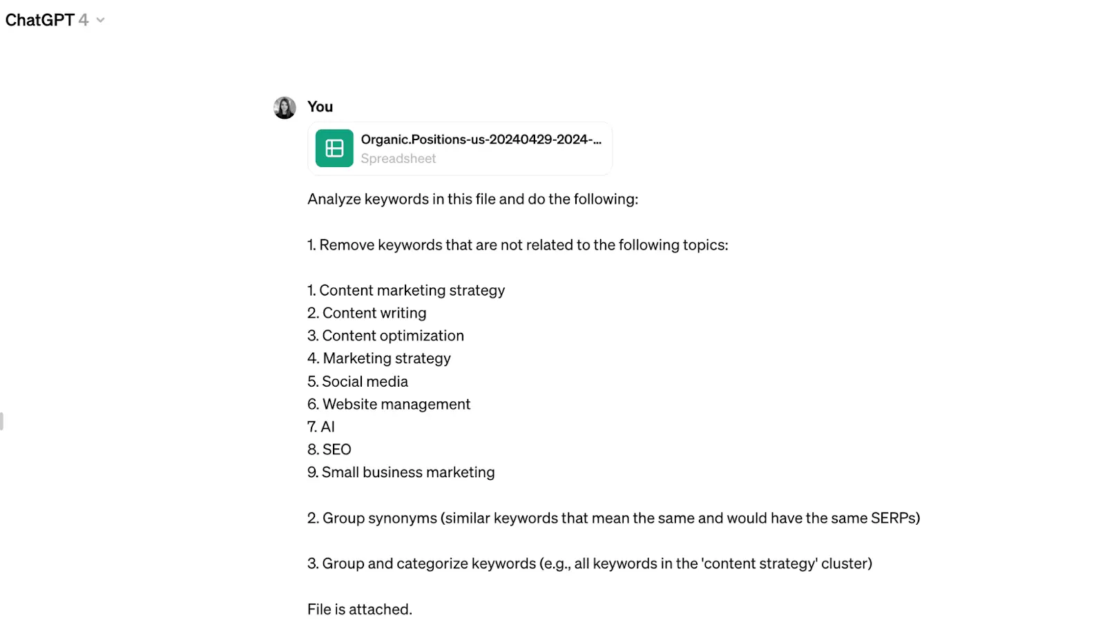 Data analysis in ChatGPT